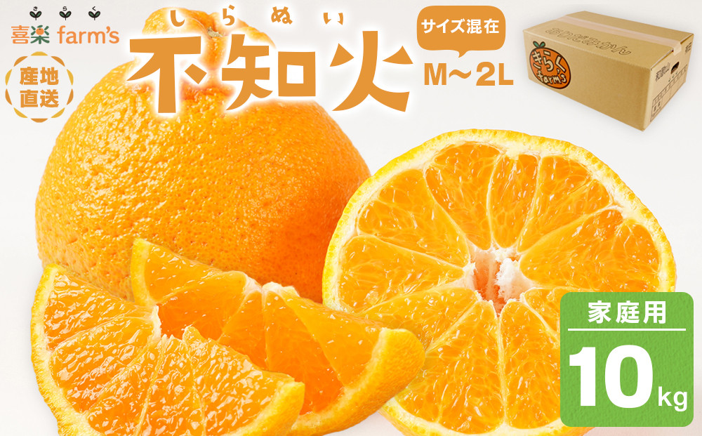 【産地直送】☆不知火☆家庭用☆約10kg