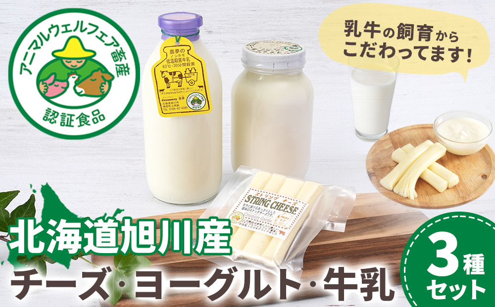 北海道旭川産&nbsp;チーズ&nbsp;ヨーグルト&nbsp;牛乳&nbsp;定番3種セット&nbsp;【チーズ&nbsp;牛乳&nbsp;道産牛乳&nbsp;チーズセット&nbsp;チーズ&nbsp;ちーず&nbsp;ti-zu&nbsp;cheese&nbsp;CHEESE&nbsp;北海道&nbsp;旭川市】_00129