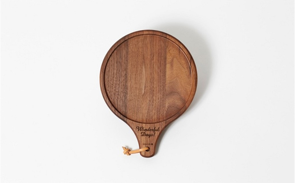 木製プレート&nbsp;ピザプレート&nbsp;バルーンカッティングボード【ウォールナット】