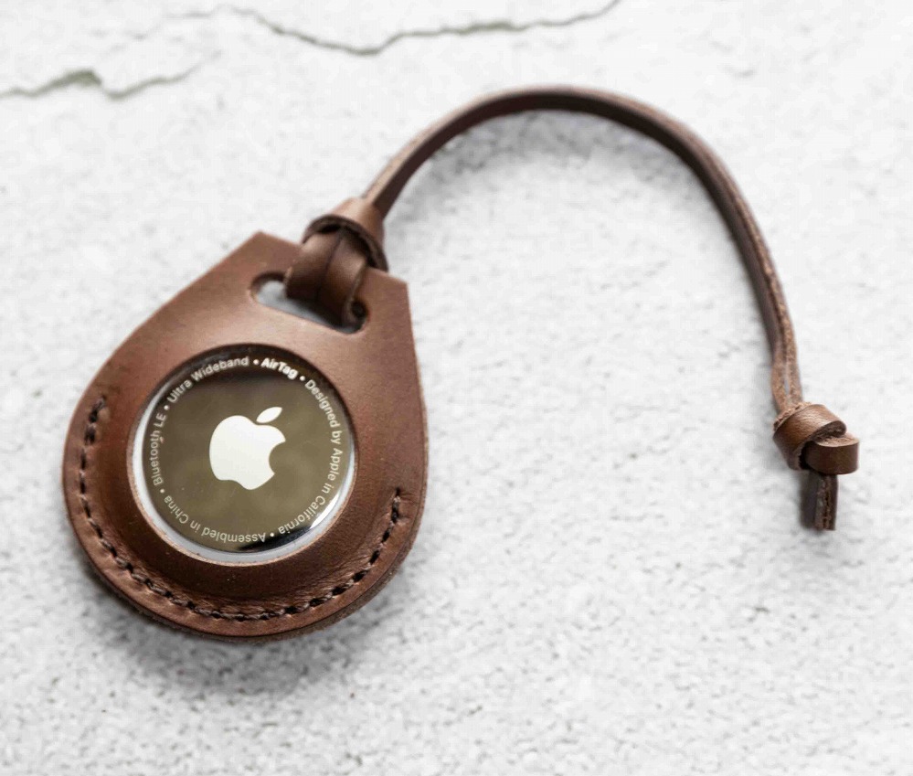 エアタグ用&nbsp;ケース&nbsp;カバー&nbsp;レザー&nbsp;本革&nbsp;apple&nbsp;airtag&nbsp;【ダークブラウン】