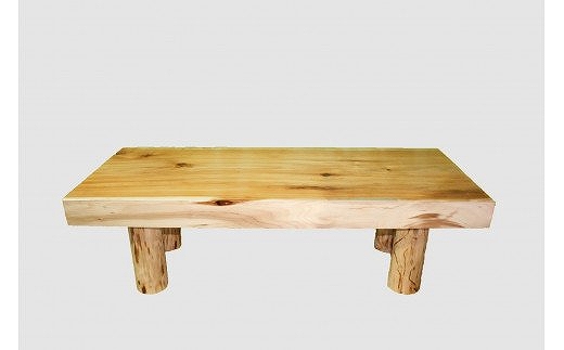 【58】座卓（テーブル）バッコヤナギ・一枚天板【厚さ約8.0cm】