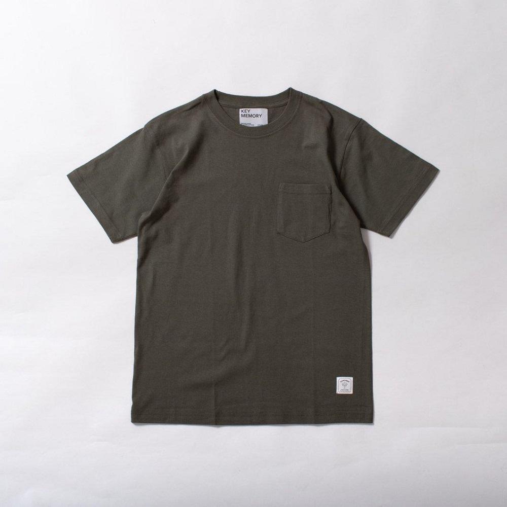 《2》メンズM　ポケットTシャツ　GREEN