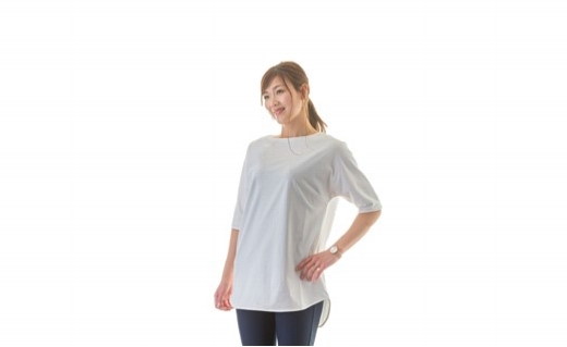 ECOXオーガニックコットン半袖チュニック（ブラック）