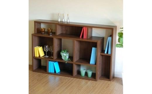 フレーム（ロータイプ）オープンシェルフL ダークブラウン 幅 85 高さ