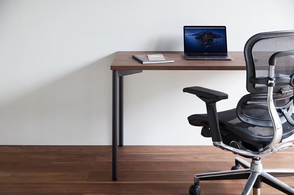 パソコンデスク&nbsp;シンプル&nbsp;デスク&nbsp;WAAKdesk&nbsp;TypeA&nbsp;120&nbsp;天板ウォールナット&nbsp;|&nbsp;脚ブラック