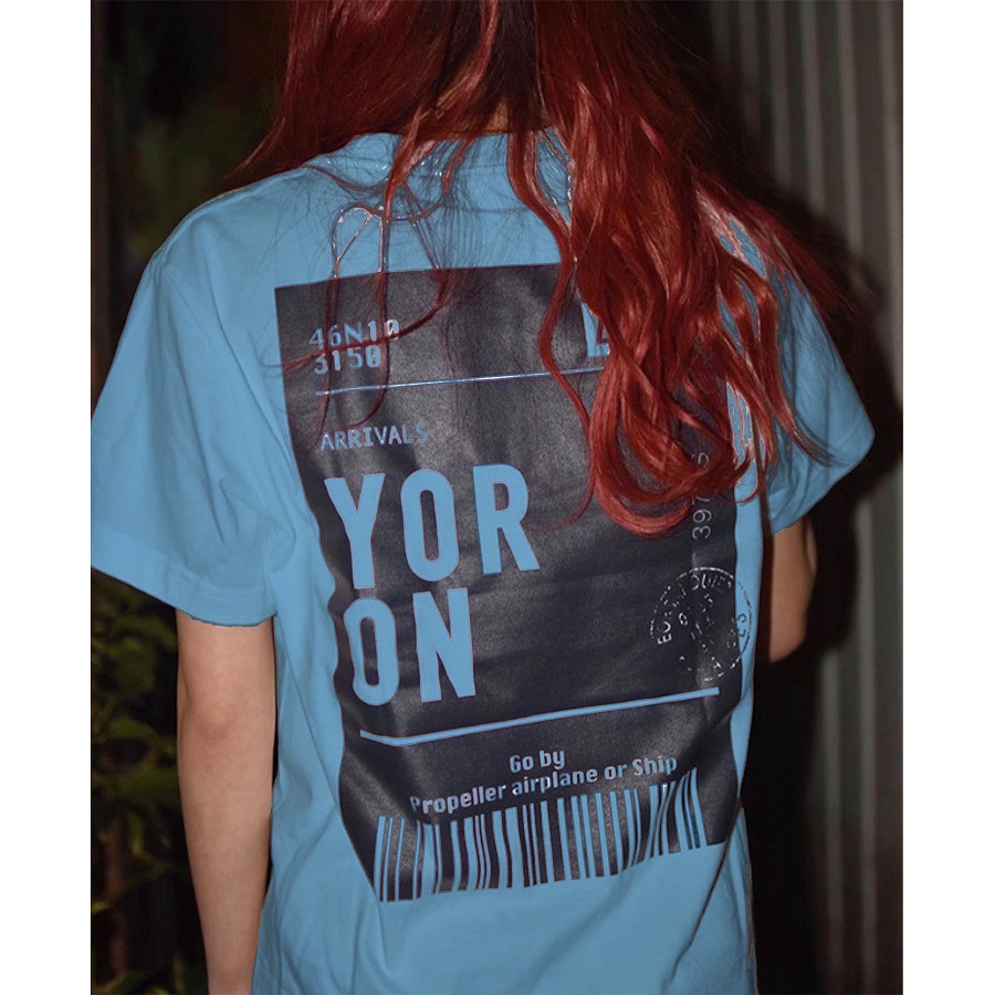 【Sサイズ】電波はないが愛はある！！ Y0R0N100Tシャツ 海カラー