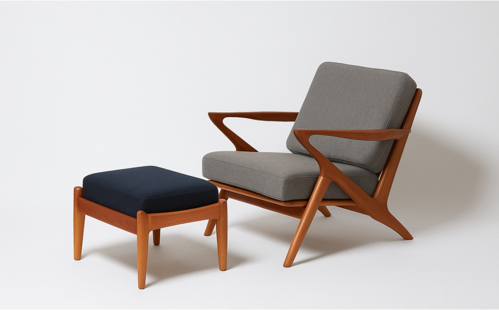 バナード&nbsp;オットマン&nbsp;無垢材&nbsp;北欧家具デザイン