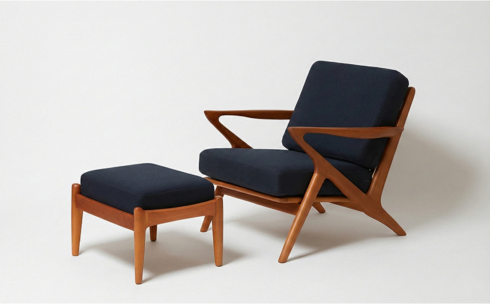 バナード&nbsp;オットマン&nbsp;無垢材&nbsp;北欧家具デザイン