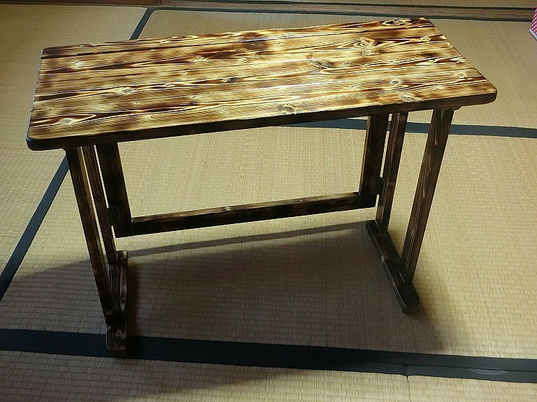 木製レトロ風 折り畳みテーブル（小）