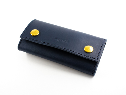 maf&nbsp;pinto&nbsp;レザーキーケース&nbsp;本革&nbsp;鍵入れ&nbsp;コンパクト&nbsp;マルチ&nbsp;カードキー&nbsp;ネイビー