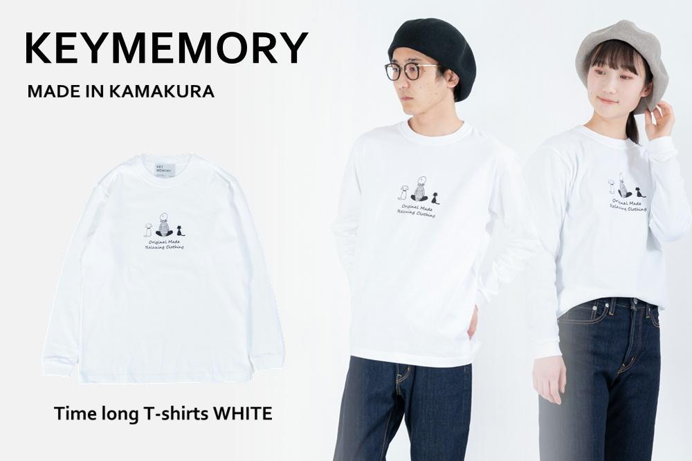 《3》メンズXL　TimeロングTシャツ　White