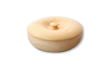 ＜限定＞美しい木目のふた付菓子器(径18cm）【ポイント交換専用】