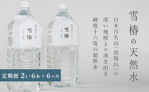 【定期便】雪椿の天然水 2L×6本×全6回