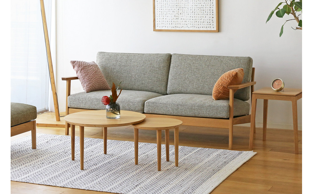 【開梱設置】高野木工&nbsp;CEBU&nbsp;セブ&nbsp;ソファ&nbsp;2.5人掛け&nbsp;オーク&nbsp;【10年保証】