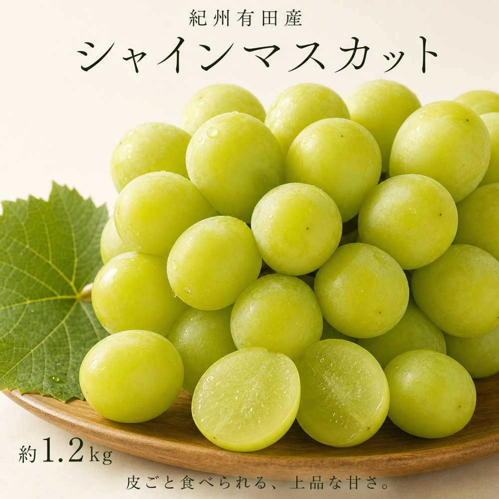 紀州有田産シャインマスカット　約1.2kg【先行予約】【2026年8月下旬以降発送予定】