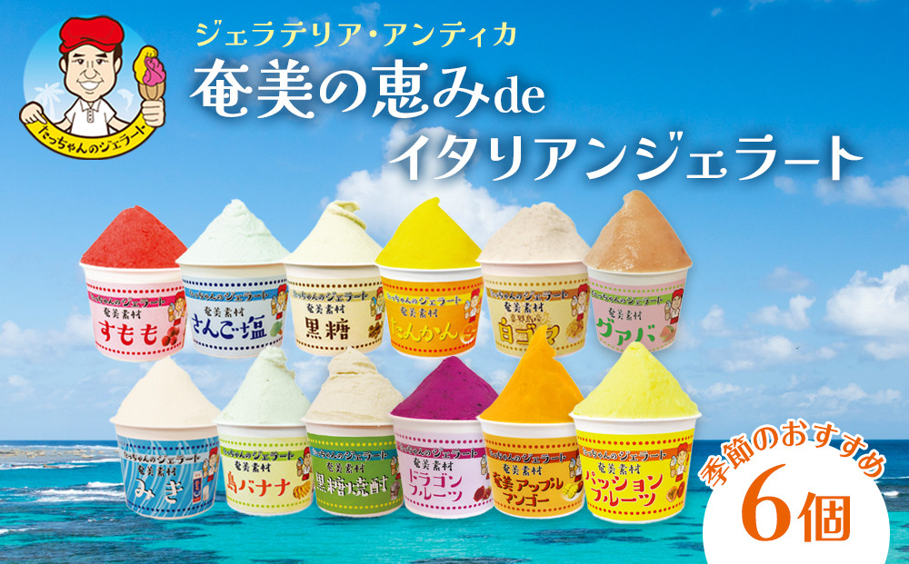 奄美の恵みdeイタリアンジェラート（6個入り）
