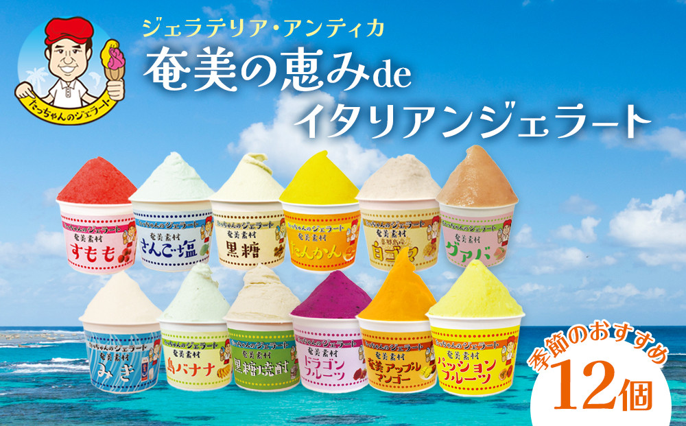 奄美の恵みdeイタリアンジェラート（12個入り）