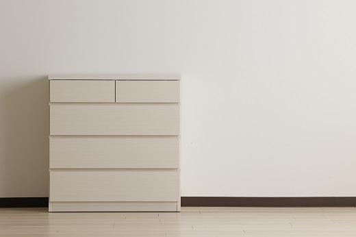 【洗面所などの限られた空間に便利】薄型チェスト&nbsp;75cm幅4段&nbsp;(ナチュラル木目)