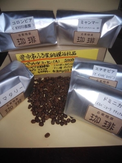 自家焙煎珈琲豆スペシャリティーコーヒーAセット（合計1000ｇ）【粉でお届け】
