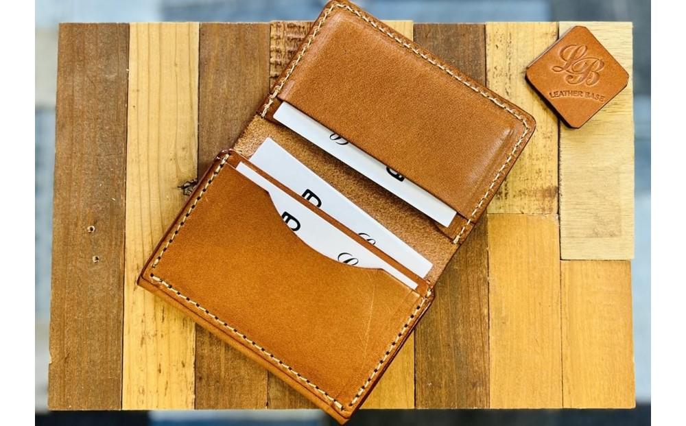 レザーベース】カードケース（ブラウン）|沖縄県 浦添市 栃木レザー