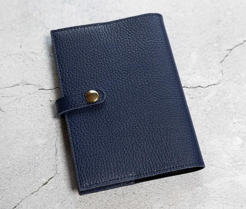 maf&nbsp;pinto&nbsp;(マフ&nbsp;ピント)&nbsp;手帳カバー＆ブックカバー&nbsp;ネイビー&nbsp;ADRIA&nbsp;LINE&nbsp;レザー&nbsp;本革&nbsp;日本製