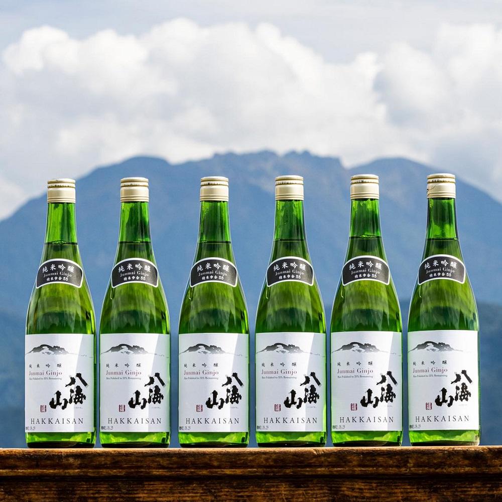 越後の名酒「八海山」 純米吟醸55％【720ml】×6本（箱付き）