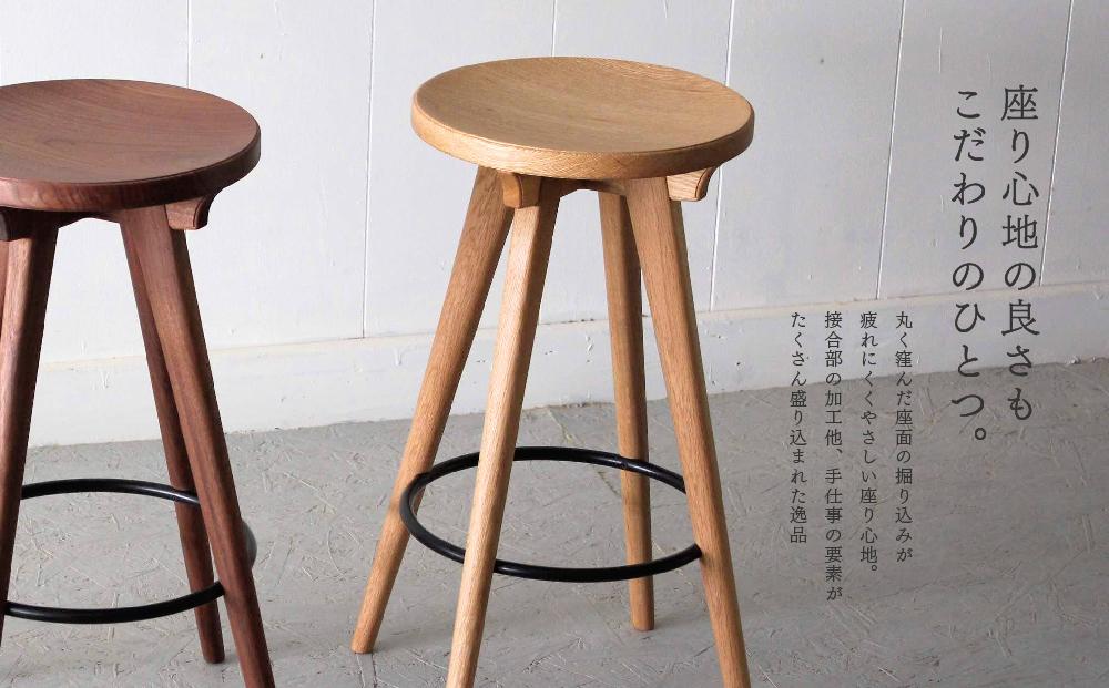 ハイスツール 道産ナラ 北海道 MOOTH インテリア 手作り 家具職人 椅子