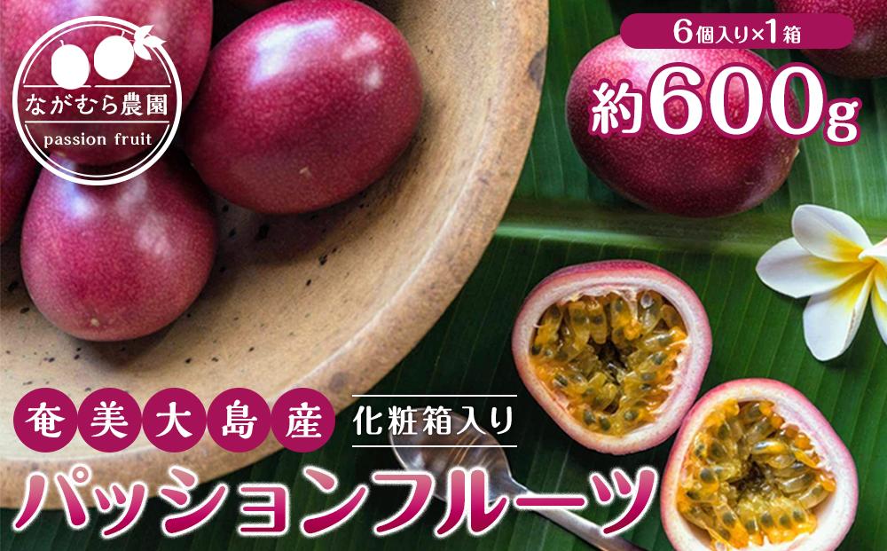 【先行受付】奄美大島産 パッションフルーツ 約600g（化粧箱6個入り×1箱）＜ながむら農園＞