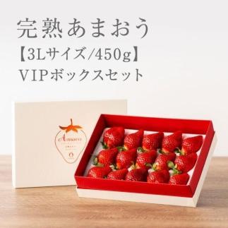 【2025年1月～4月納品分予約販売】武下さんちの「完熟あまおう」 3Lサイズ 450g  白いVIPボックスに入れて！【あまおう 完熟 いちご 苺 イチゴ くだもの 果物 フルーツ 大粒 450g ご当地 ブランド ギフト 人気 おすすめ 送料無料 福岡県 大川市 AA068】