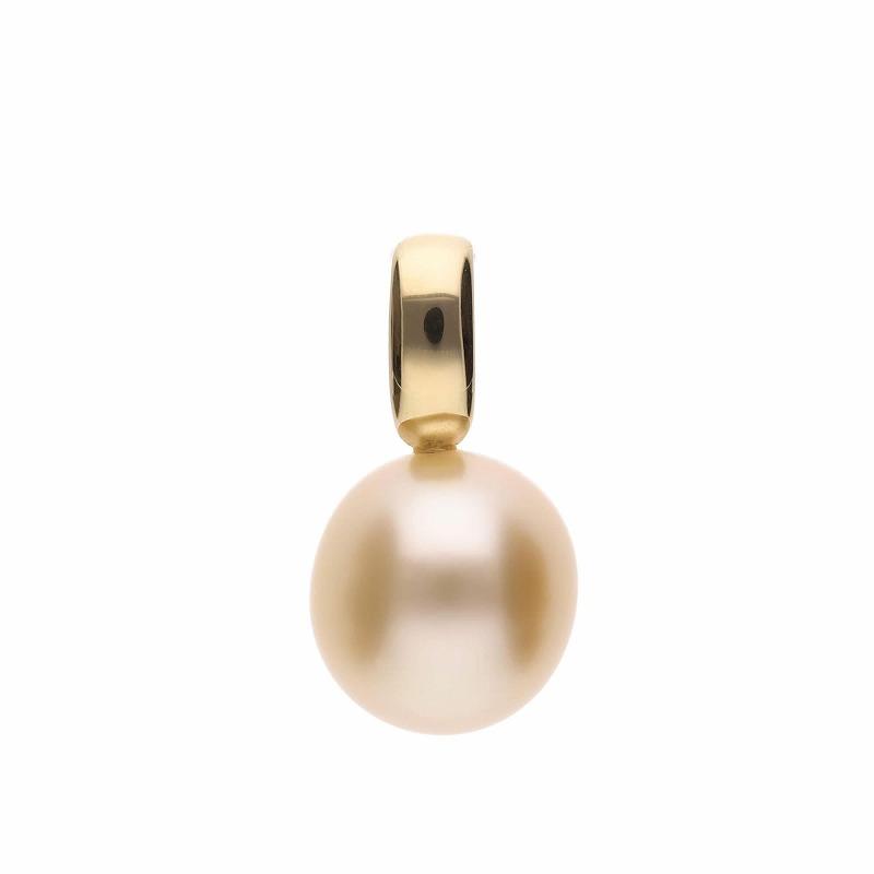 【響】ゴールデンパール（南洋&nbsp;白蝶真珠）&nbsp;10mm&nbsp;セミラウンド&nbsp;K18&nbsp;イエローゴールド&nbsp;ペンダントトップ