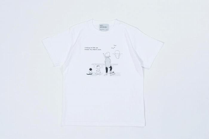 0》【KEYMEMORY鎌倉】Sea heartイラストTシャツ WHITE | JTBのふるさと