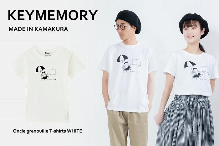 《0》【KEYMEMORY鎌倉】GrenouilleイラストTシャツ WHITE