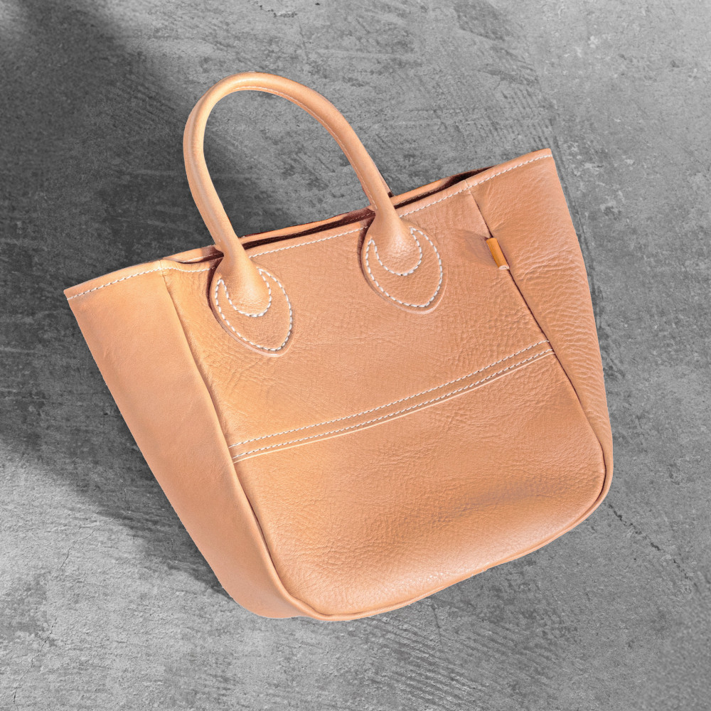 栃木レザー使用｜ソフトな手触り&nbsp;本革&nbsp;小さめトートバッグ｜Tote&nbsp;bag&nbsp;03&nbsp;S｜タン｜minca（全6色）