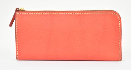 【全5色】栃木レザー のLジップファスナー長財布 シュリンクタイプ ソフトな手触り/Lzip wallet 02/レッド/minca　315【雑貨 ファッション 人気 おすすめ 送料無料】