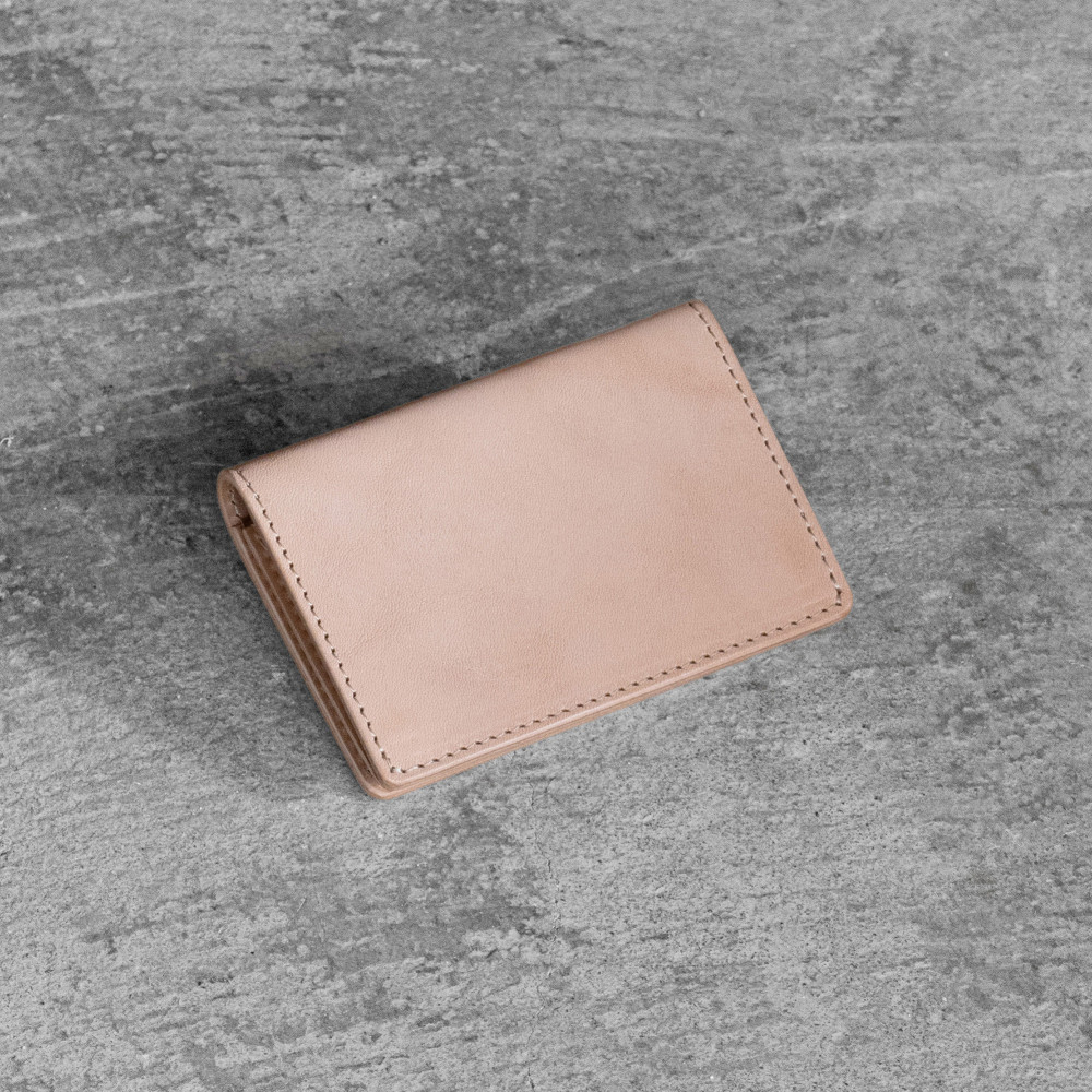 栃木レザー使用｜約50枚収納&nbsp;本革名刺入れ｜Card&nbsp;holder&nbsp;02｜タン｜minca（全7色）