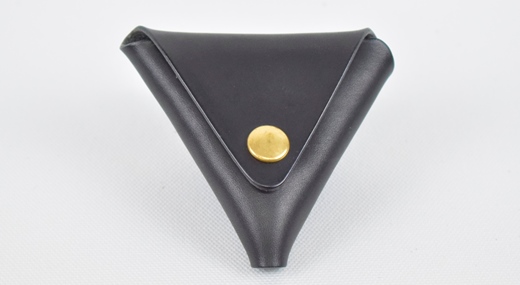 【minca】 栃木レザーの三角コインケース小 小銭入れ コンパクト 小さめ/Coin purse 01/ブラック　469