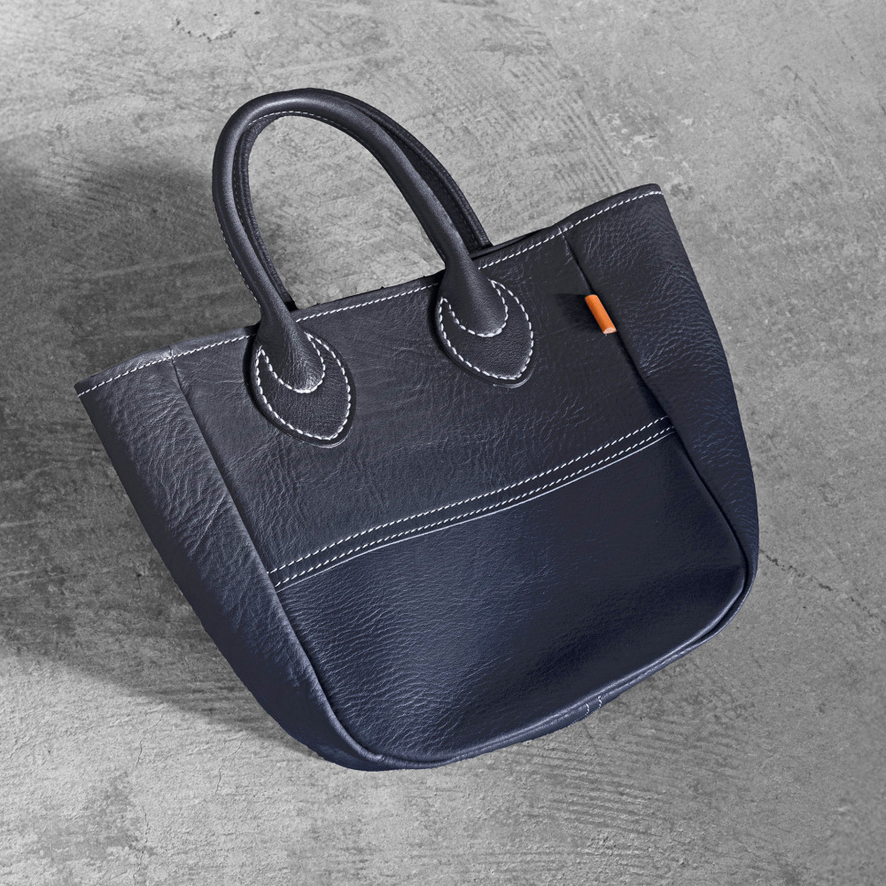 栃木レザー使用｜ソフトな手触り&nbsp;本革&nbsp;小さめトートバッグ｜Tote&nbsp;bag&nbsp;03&nbsp;S｜ブラック｜minca（全6色）