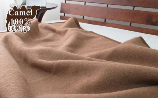 厳しい自然が生んだ暖かさ　キャメル100%（毛羽部分）毛布　シングル（140×200cm）CA-20S