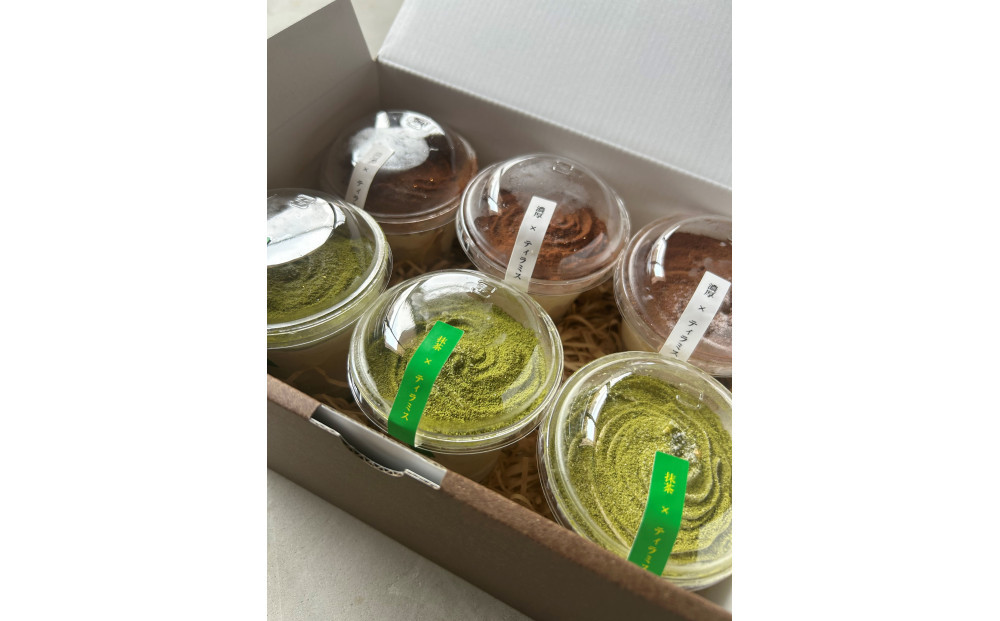 「米粉のシフォン＆濃厚ティラミス」（6個入り）｜沖縄　那覇市　ケーキ スイーツ ティラミス　デザート 洋菓子 お菓子 人気