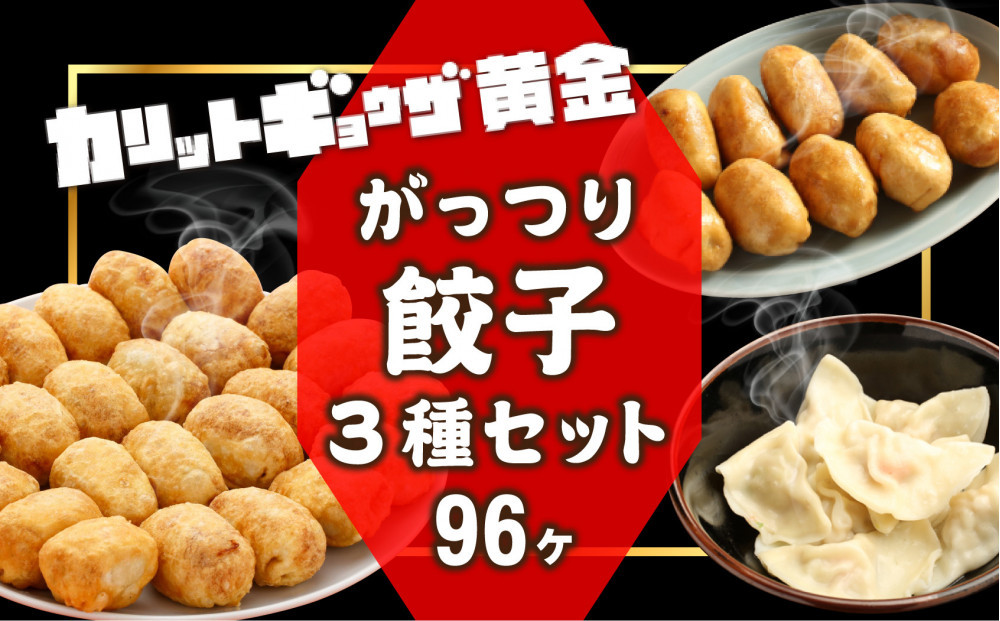 カリットギョウザ がっつりセット３種（96ケ）餃子 水餃子 スマイル餃子