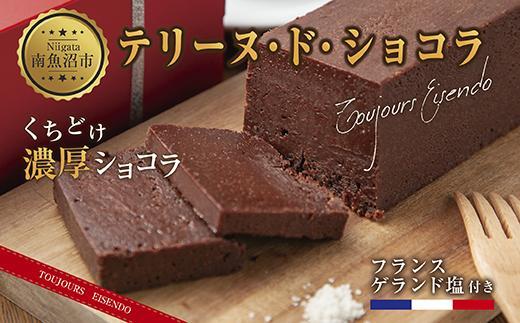 テリーヌ・ド・ショコラ フランスゲランド塩付き 1本 テリーヌ ショコラ 濃厚 チョコレート チョコ 塩 洋菓子 焼き菓子 菓子 お菓子 スイーツ 贈り物 プレゼント ギフト エイセンドウ 新潟県 南魚沼市