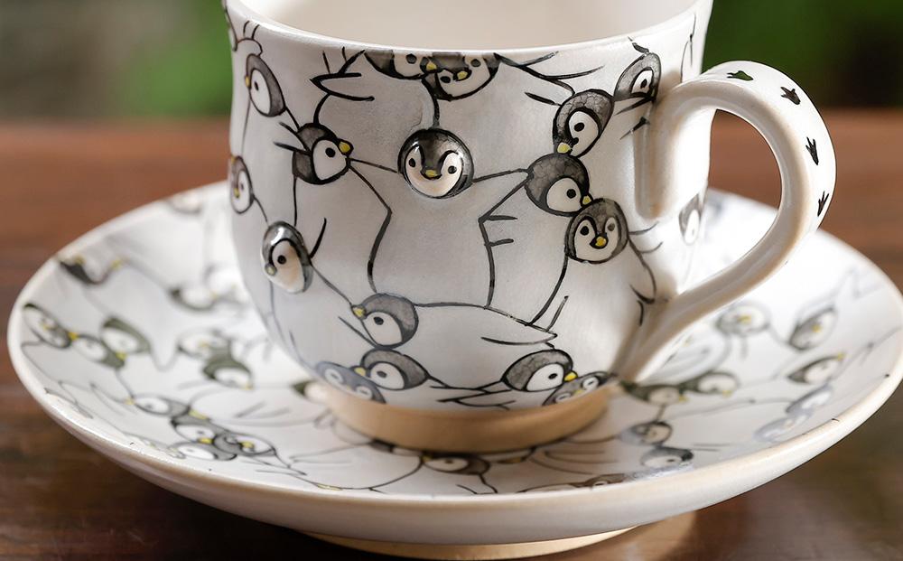 四季草花文・コーヒー碗皿【清水焼】 四季草花文・コーヒー碗皿【清水焼】