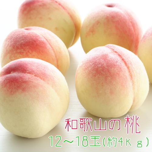 【数量限定】【和歌山ブランド】和歌山のこだわり桃　１２～１８玉（約４kg）