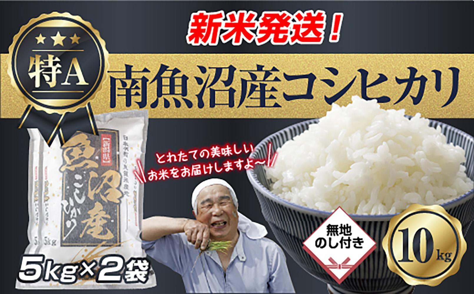 【令和8年産　新米予約】「無地のし」&nbsp;&nbsp;新潟県&nbsp;南魚沼産&nbsp;コシヒカリ&nbsp;お米&nbsp;5kg×2袋&nbsp;計10kg&nbsp;精米済み（お米の美味しい炊き方ガイド付き）&nbsp;お米&nbsp;こめ&nbsp;白米&nbsp;こしひかり&nbsp;食品&nbsp;人気&nbsp;おすすめ&nbsp;送料無料&nbsp;魚沼&nbsp;南魚沼&nbsp;南魚沼市&nbsp;新潟県産&nbsp;新潟県&nbsp;精米&nbsp;産直&nbsp;産地直送&nbsp;お取り寄せ【2026年10月中旬より1ヶ月以内に順次発送予定】