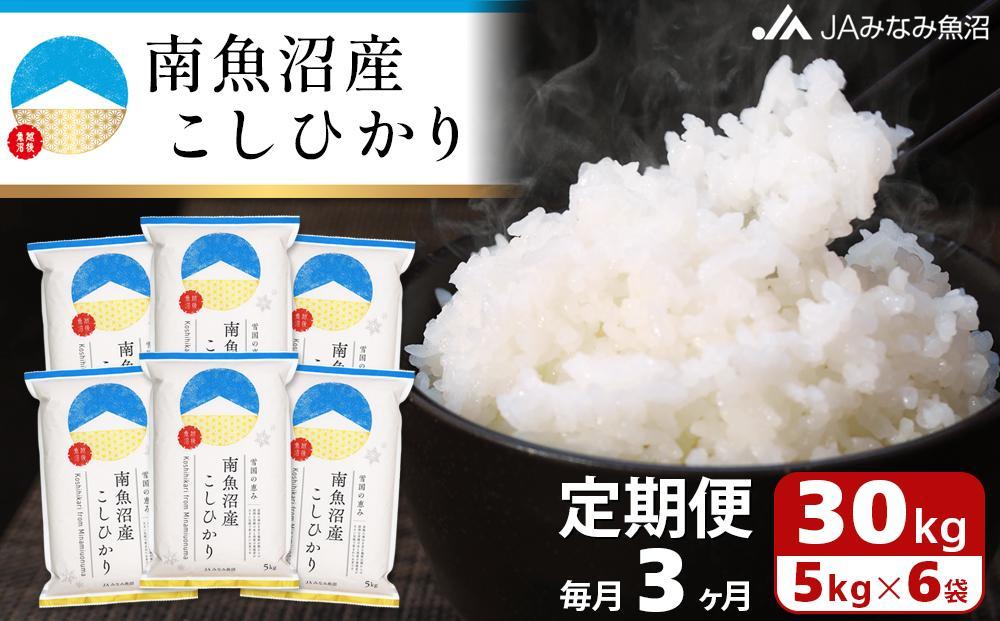 【JAみなみ魚沼定期便】南魚沼産こしひかり（30kg×全3回）