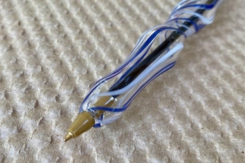 ガラスペンなのに気軽に使えてエレガントなガラスペン（青） ガラス