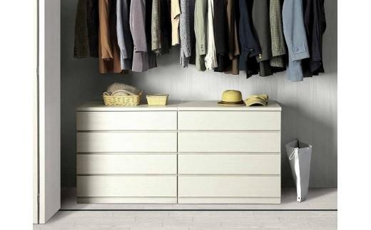 クローゼット チェスト 幅70 4段 奥行44 ホワイト色 タンス 押入れ収納