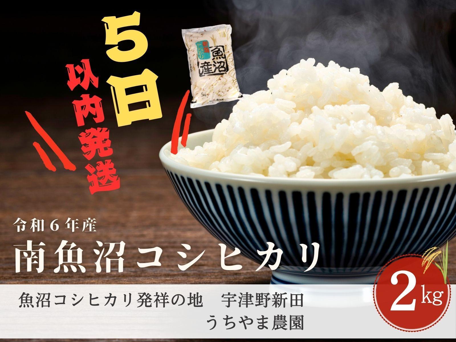 【5日以内発送/令和6年産/2kg】南魚沼産コシヒカリ　うちやま農園のお米【発祥の地】