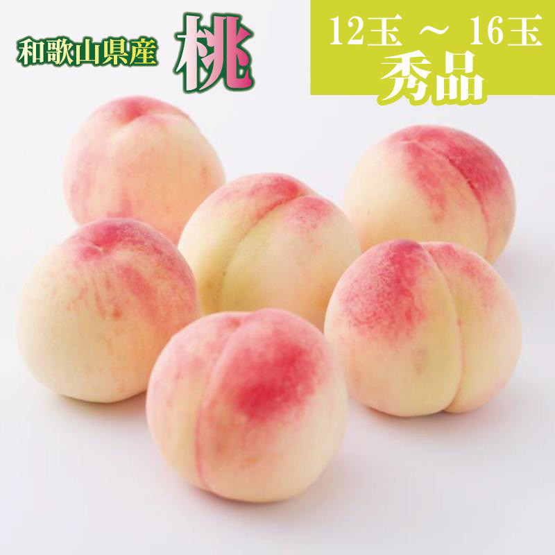 和歌山県産&nbsp;桃&nbsp;12玉～16玉&nbsp;約4kg&nbsp;秀品&nbsp;2026年7月から2026年8月下旬発送予定&nbsp;［US37］