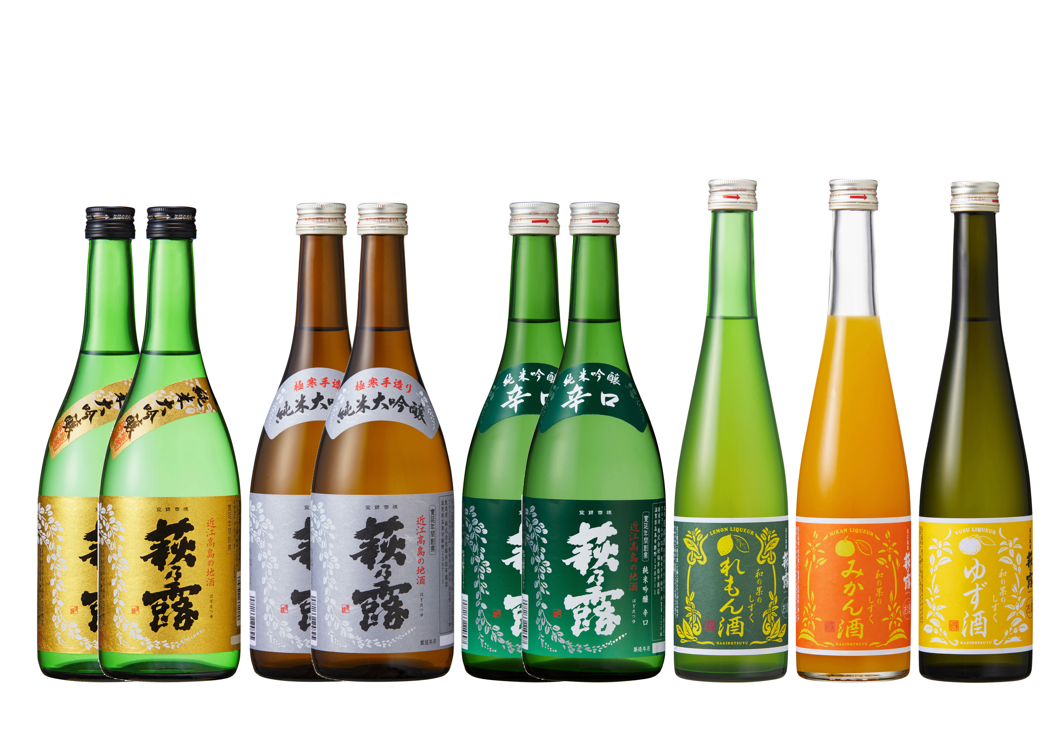 ◆萩乃露 純米大吟醸・純米吟醸720ml・リキュール500ml９本セット